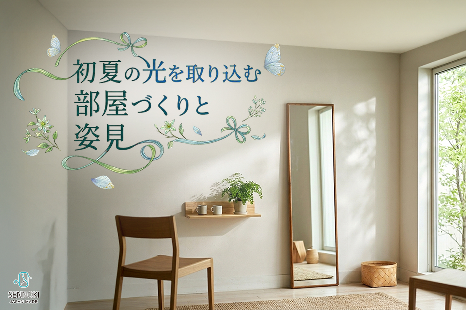 初夏の光を取り込む部屋づくりと姿見