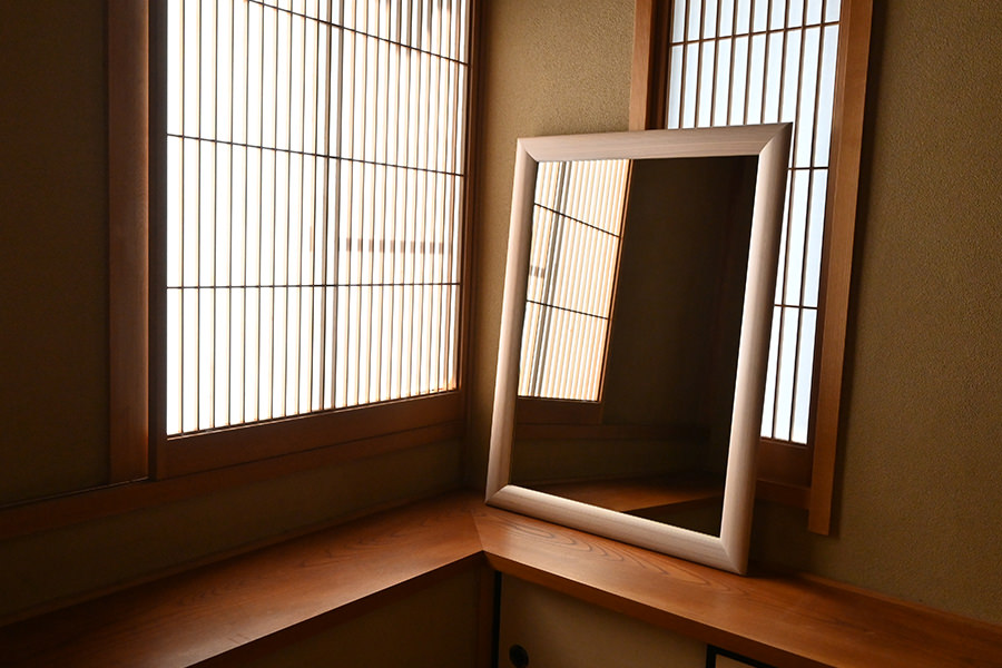 SENNOKI SOL ソル 65x89cm Yoshino 吉野杉 全２色 壁掛けミラー 長方形 